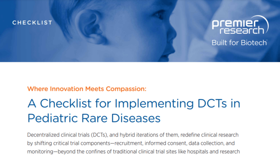 Checklist for Implementing DCTs in Pediatric Rare Diseases